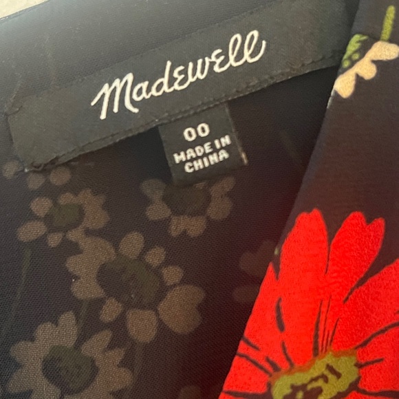 Madewell Peekaboo sleeve midi hillside Daises faux wrap floral flattering dress - Picture 7 of 11